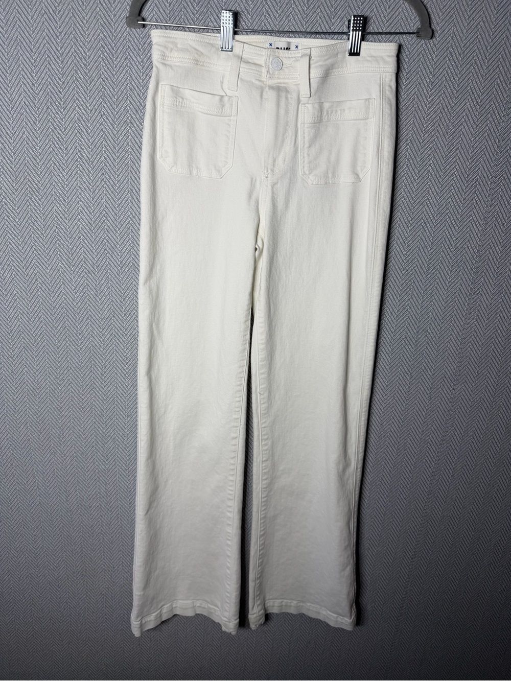 PAIGE White Wide-Leg High-Rise Pants